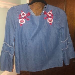 denim blouse